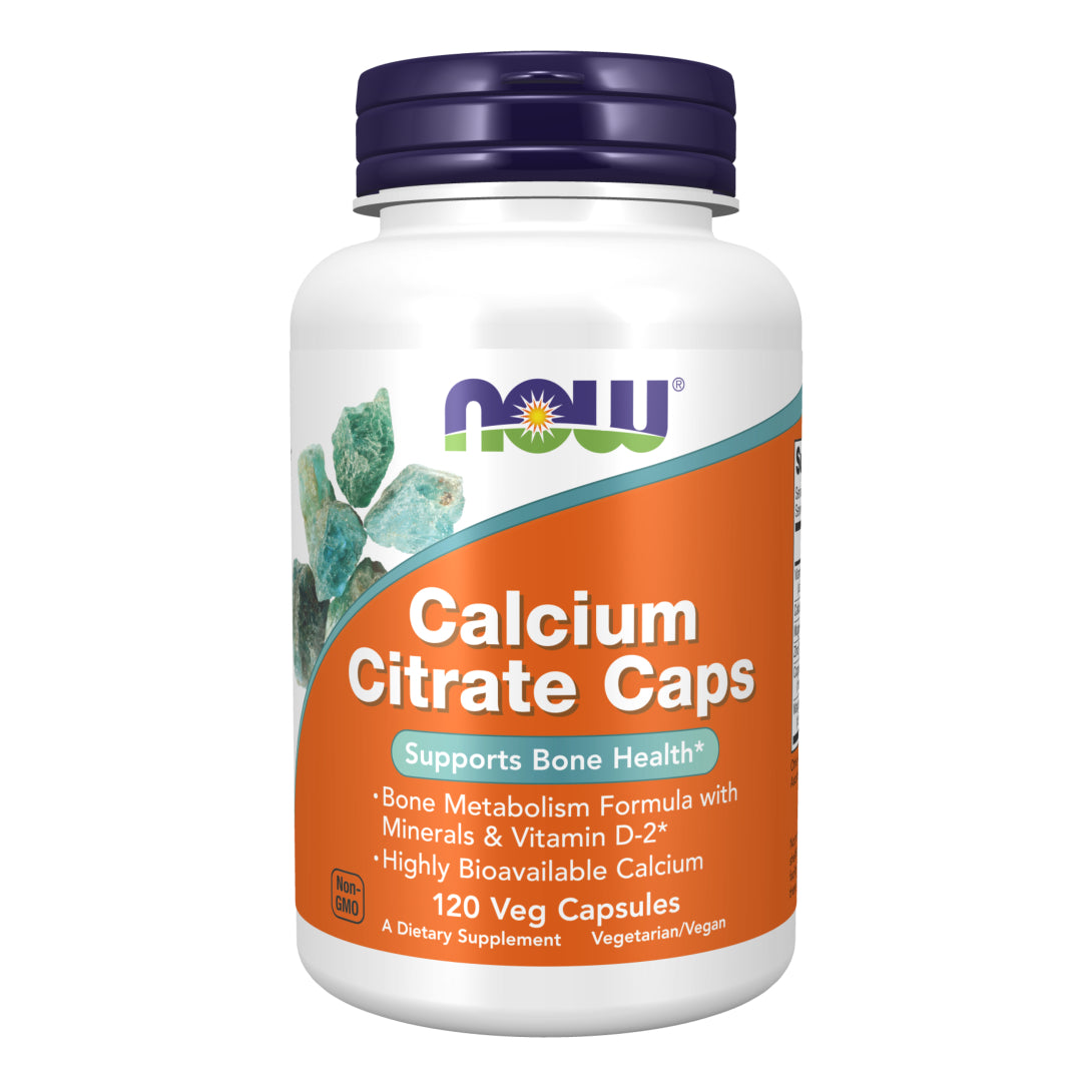 Calcium Citrate - 120 Veg Capsules | NOW – NUTRI-BODIES