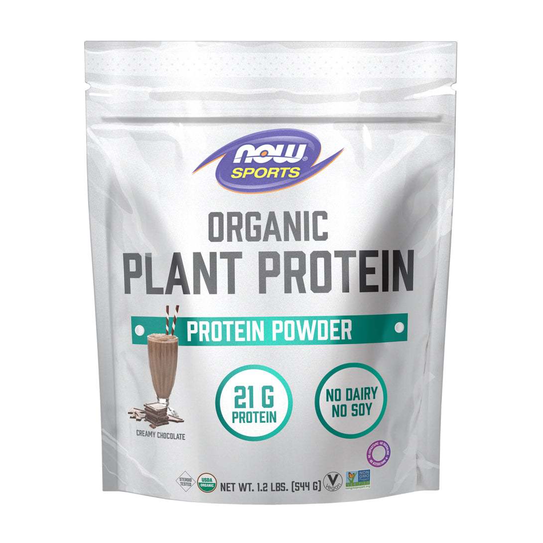 Organic Plant Protein, Creamy Chocolate Powder - 1.2 lbs